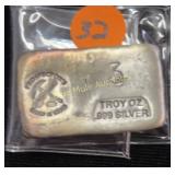 3oz silver bar Prospectorï¿½s Gold & Gems