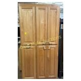 Contemporary portable pantry, adjustable shelving-