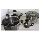 Stock pots, egg poacher pan & others