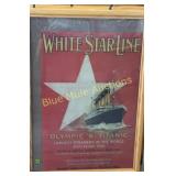 Framed White Star Line poster-42x30