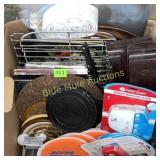 Cutlery, trivets, trays, wire racks, moving disc,