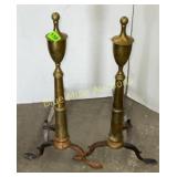 Brass andirons