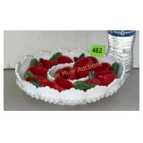 Fenton milk glass & pepper napkin rings-some need