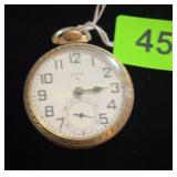 Pocket Watch 15Jewel, 10k Rolled Gold Plated by