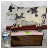 Pull cow, padded box