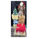 Father Christmas, Ice Sculpture, tree, cake plate,