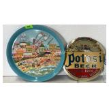 Advertising tray & beer sign