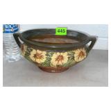 Roseville Dahlrose oval planter, base has chips