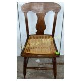 Antique cane bottom chair-32'tall, needs