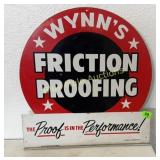 Tin Wynnï¿½s Friction Proofing sign-20x21