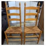 2 ladder back chairs