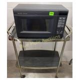 Sharp microwave and rolling cart