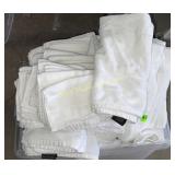 Tub full of white Ralph Lauren towels-bath, hand &