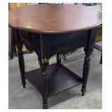 Rd primitive table w/drawer-36'tall,38ï¿½diameter