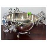 3 elk heads holding bowl