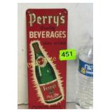 Vintage Perryï¿½s Beverage sign