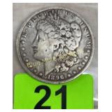 Silver 1896-O Morgan Dollar