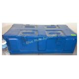 Metal blue military storage box