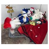 Christmas stockings, stocking holders, tree