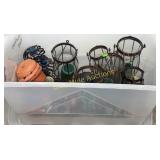 Storage tub of various candle holders