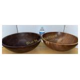 2 wood bowls
