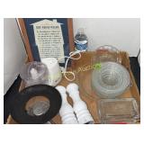 Peugeot salt & pepper grinders, refrigerator dish,