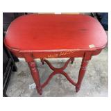 Sm red 1drawer desk-29'tall,21ï¿½deep,32ï¿½across