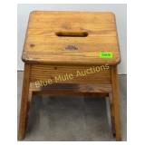 Bell System wood step stool
