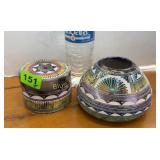 2 Navajo pottery by Hilda Whitegoat