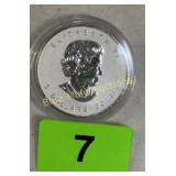 Silver 2014 Canada 5 Dollar round