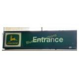 John Deere dbl sided hanging sign-48x12-heavy