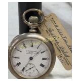 Pocket Watch Early RR 17 Jewel Dueber Sterling-