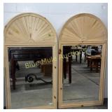 2 matching hanging beveled mirrors-54'tall