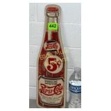 Pepsi-Cola tin advertising sign