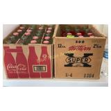 Coke bottles, cartons, box & western cardboard box