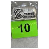 Silver Prosecutorï¿½s Gold & Gem 1oz bar