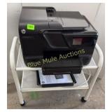 HP Officejet Pro 8600 printer and rolling cart