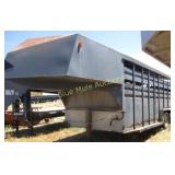 1991 Hillsboro Stock Trailer 7ft x 18ft-rust with
