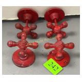 4 red style knob hangers-3'tall