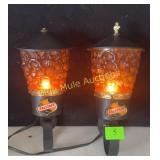 2 Falstaff sconce lights working-12'tall, missing