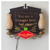 Grain Belt Beer sign lights up-15x17