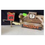 Falstaff clock & light non working-8x11 w/Black