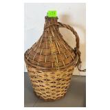 Wicker wrapped wine bottle-19'tall,13'across