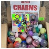 Box vending machine leather charms/key chains