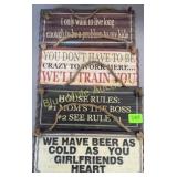 4 corrugated signs-12x5each