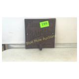 Iron Hot Bath 25cent sign w/hook-6x6