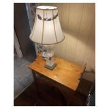 Pine Table & Lamp