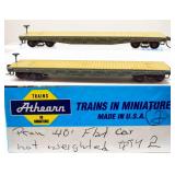 Pair of PRR 48969 &489690 Flat Cars Athearn HO