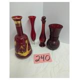 Ruby Red Vases