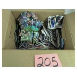 Box lot of hockey and basketball cards